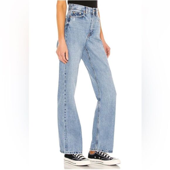 NWT Dr. Denim jeans Echo Wide Leg in Blue Jay high rise straight Revolve 28 - Picture 2 of 13